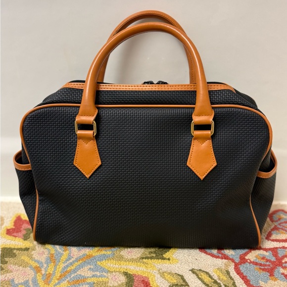 YVES SAINT LAURENT Vintage YSL PVC/Canvas Top Handle Boston Bag - Black/Brown - Picture 5 of 16